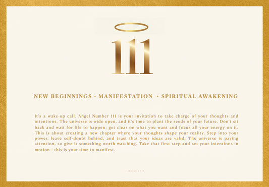 Angel Number 111: The Symbol of New Beginnings, Manifestation, and Spiritual Awakening